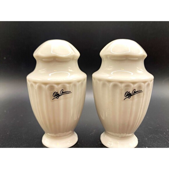 ollie Cassini Other - Vintage Oleg Cassini White Porcelain Salt & Pepper Shakers - Pristine Unused